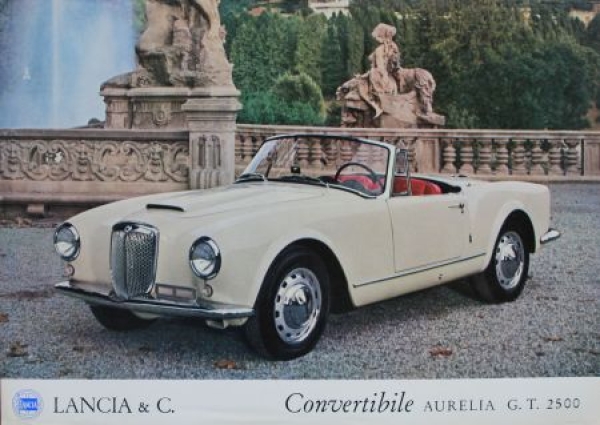 Lancia Aurelia G.T. 2500 Convertible Modellprogramm 1955 Automobilprospekt (3126)